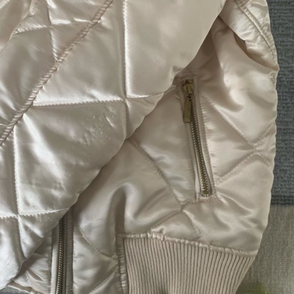 H&M Blush Quilted Puffer Bomber Jacket - Picture 5 of 6